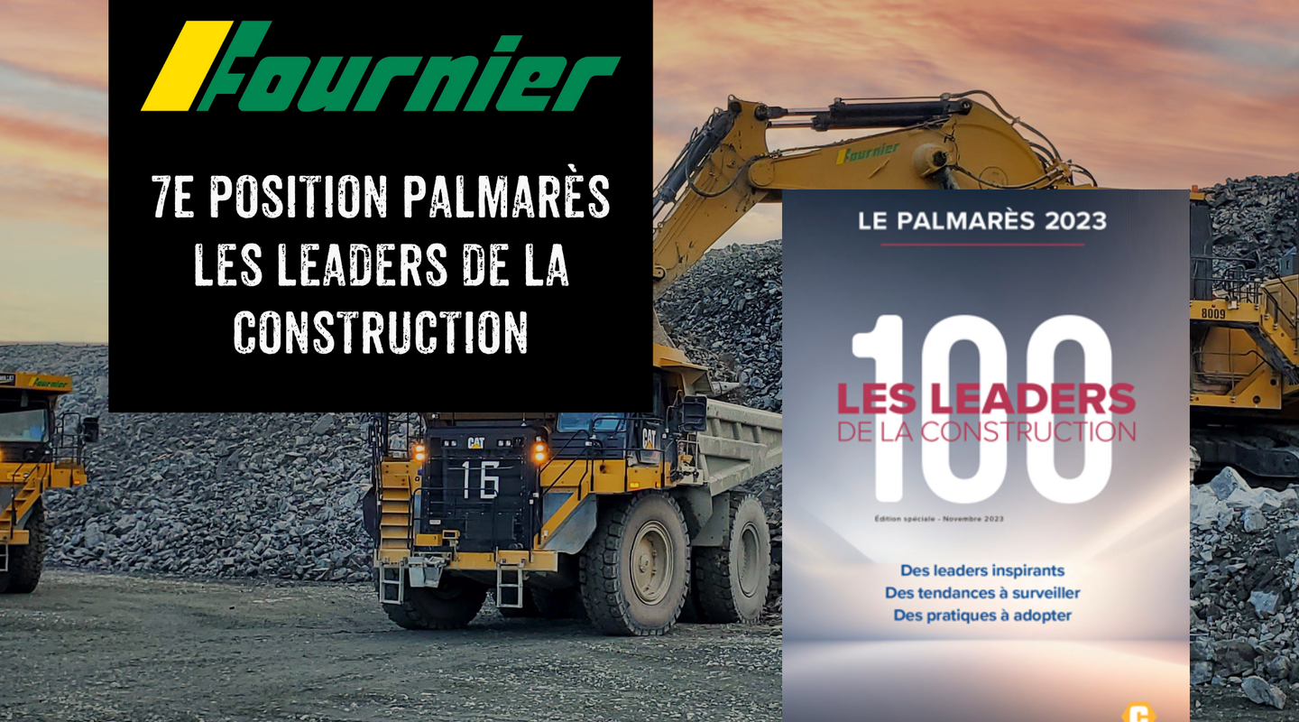 L. Fournier & Fils se classe à la 7e position dans l'édition 2023 du prestigieux Palmarès des Leaders de la Construction au Québec